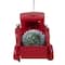 Red Vintage Style Truck with Frosted Tree Ornament